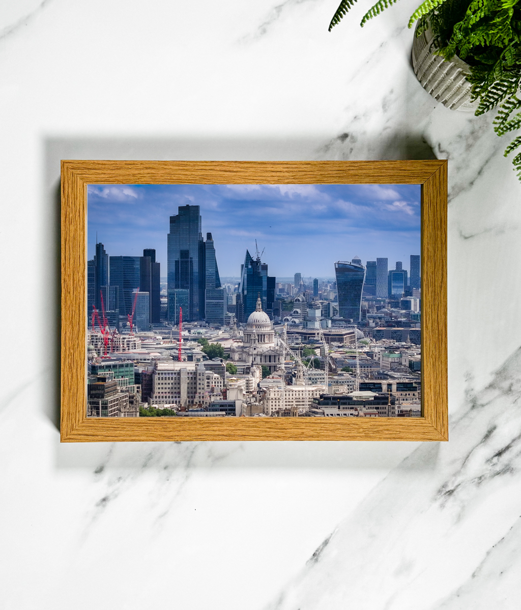 Saint Pauls Cathedral & City of London Drone Shot Print