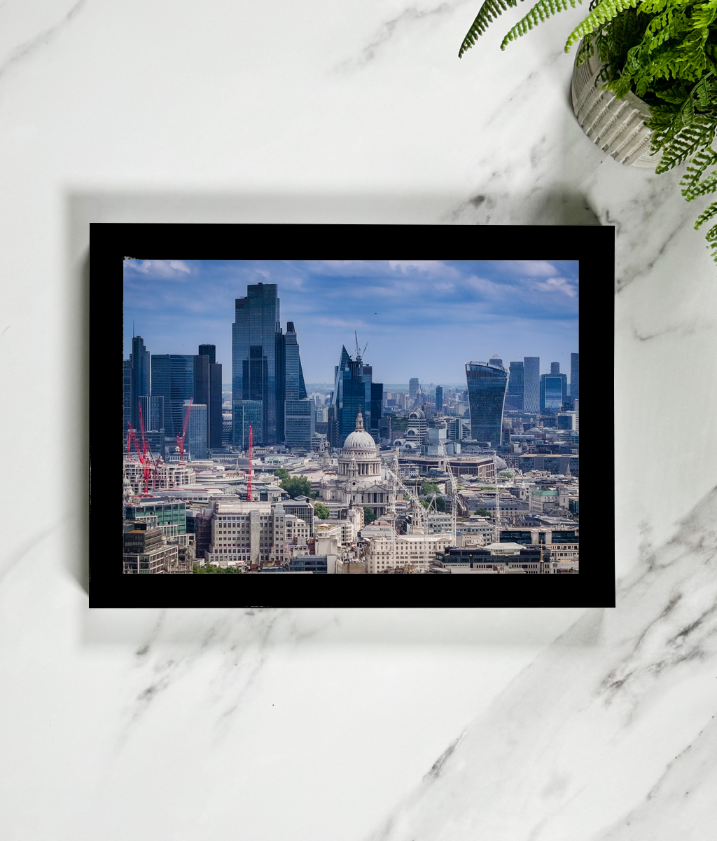 Saint Pauls Cathedral & City of London Drone Shot Print