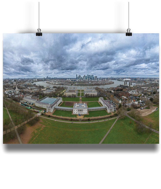 Stunning Panoramic Photography of Greenwich & Canary Wharf print