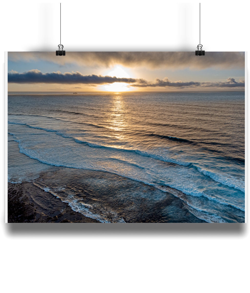 Tenerife Sunset Landscape Lustre Art Print