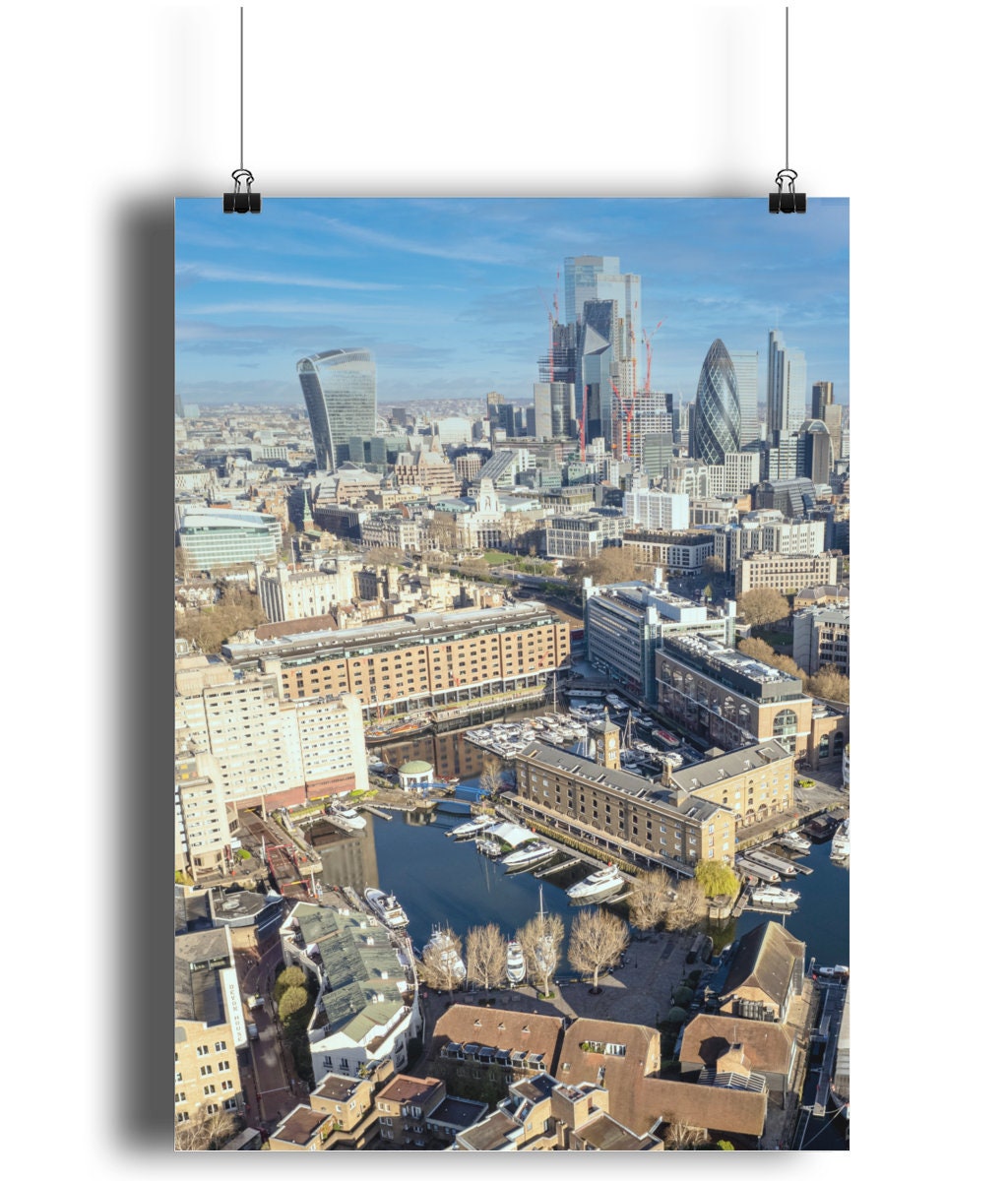 Saint Katherines Dock & City of London all in 1 epic photo, a must for people who love London
