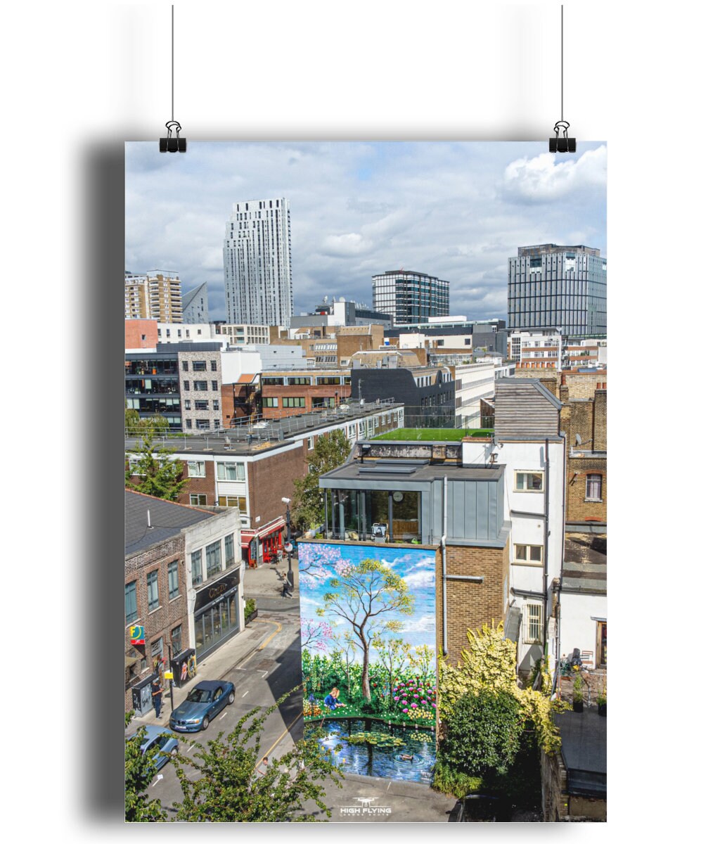 Jimmy C East London Mural (Spring) Portrait Matte Art Print