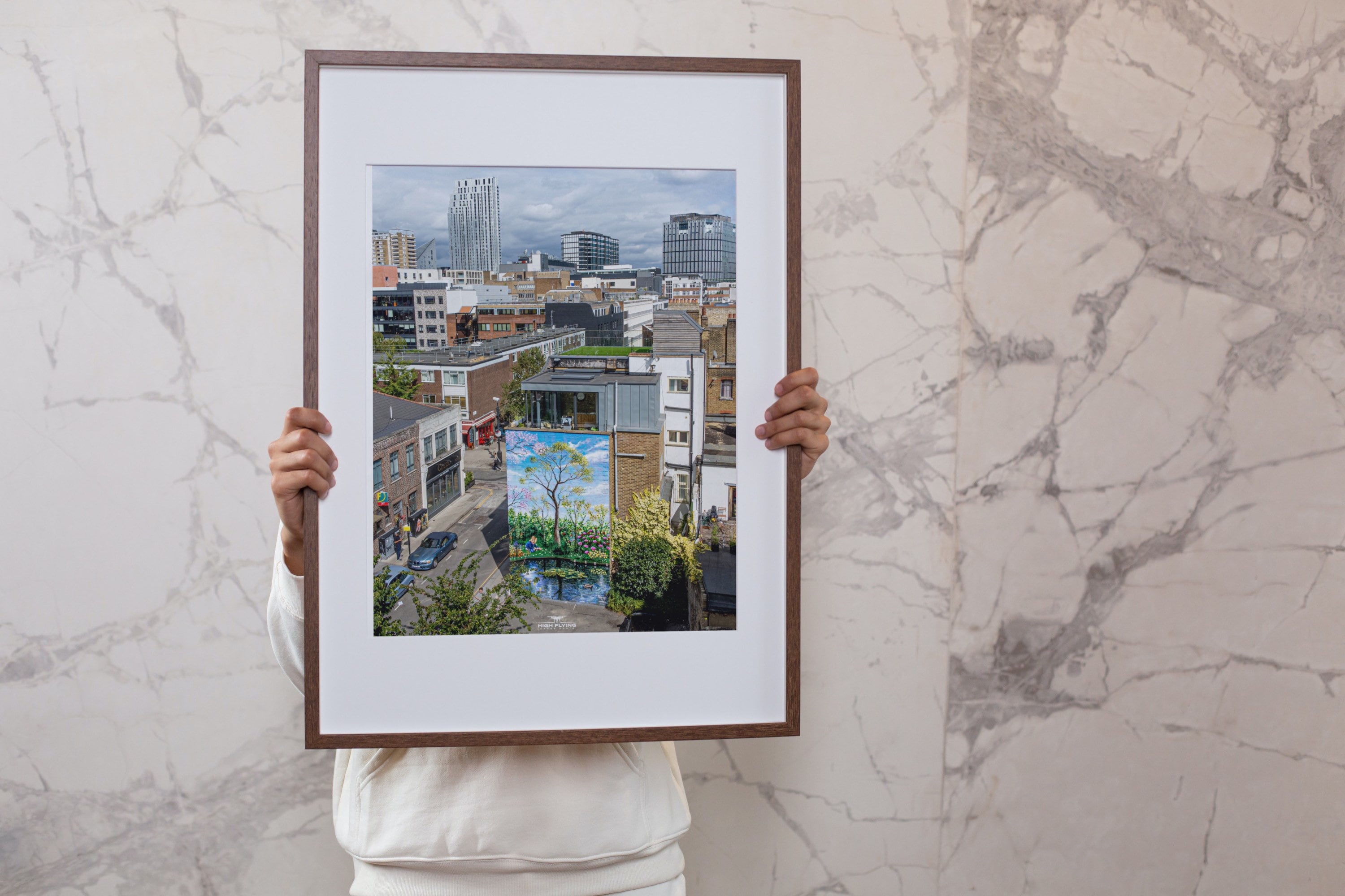 Jimmy C East London Mural (Spring) Portrait Matte Art Print