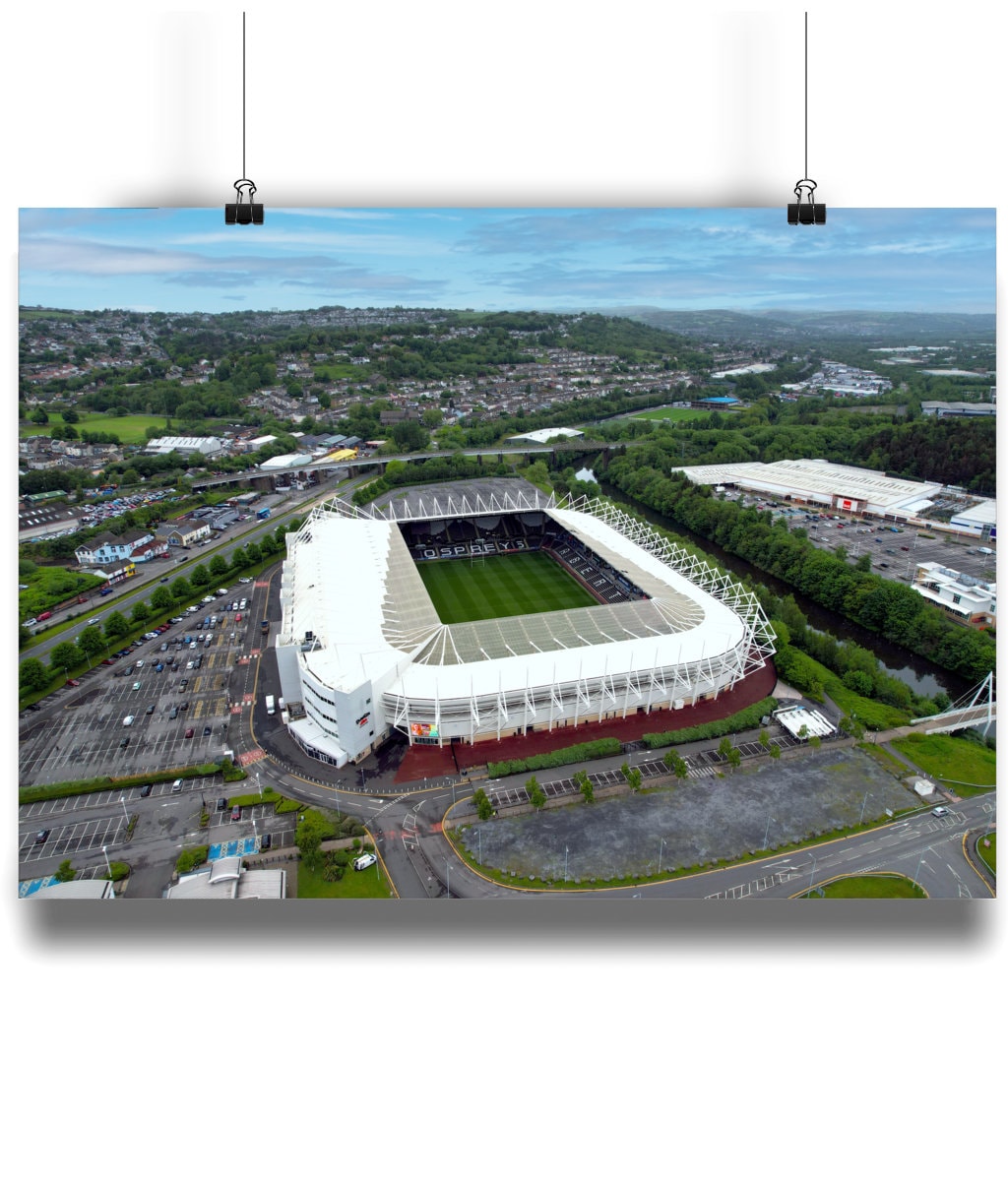 Swansea.com Stadium Home Of Swansea City FC Landscape Matte Art Print
