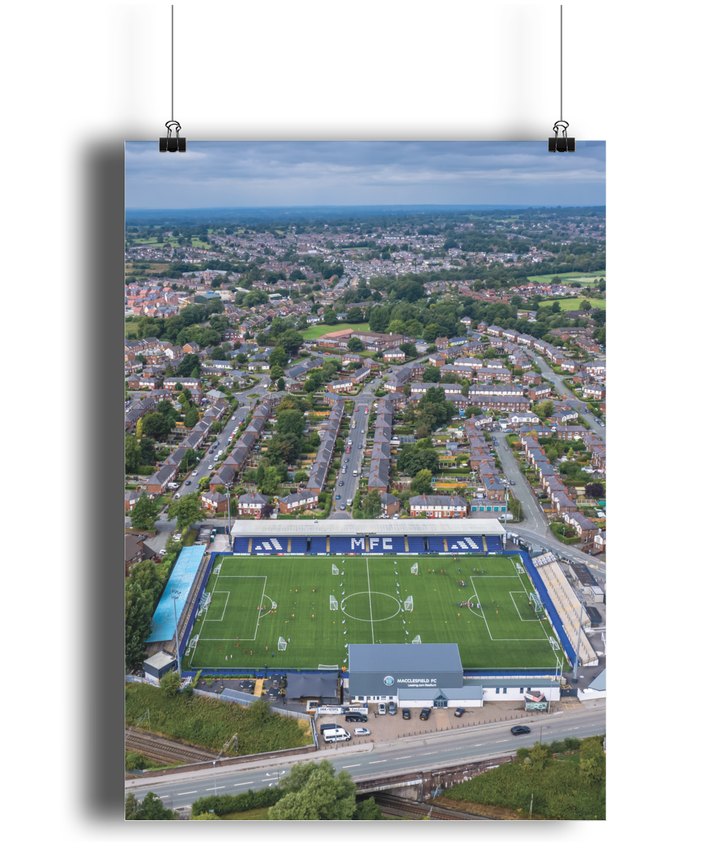 Macclesfield FC aerial photography great gift for all Silkmen fans