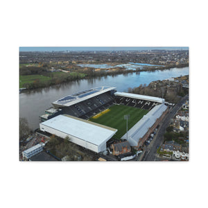 Fulham Football Club Canvas Wall Art, Great Gift Idea of Craven Cottage View From The Air