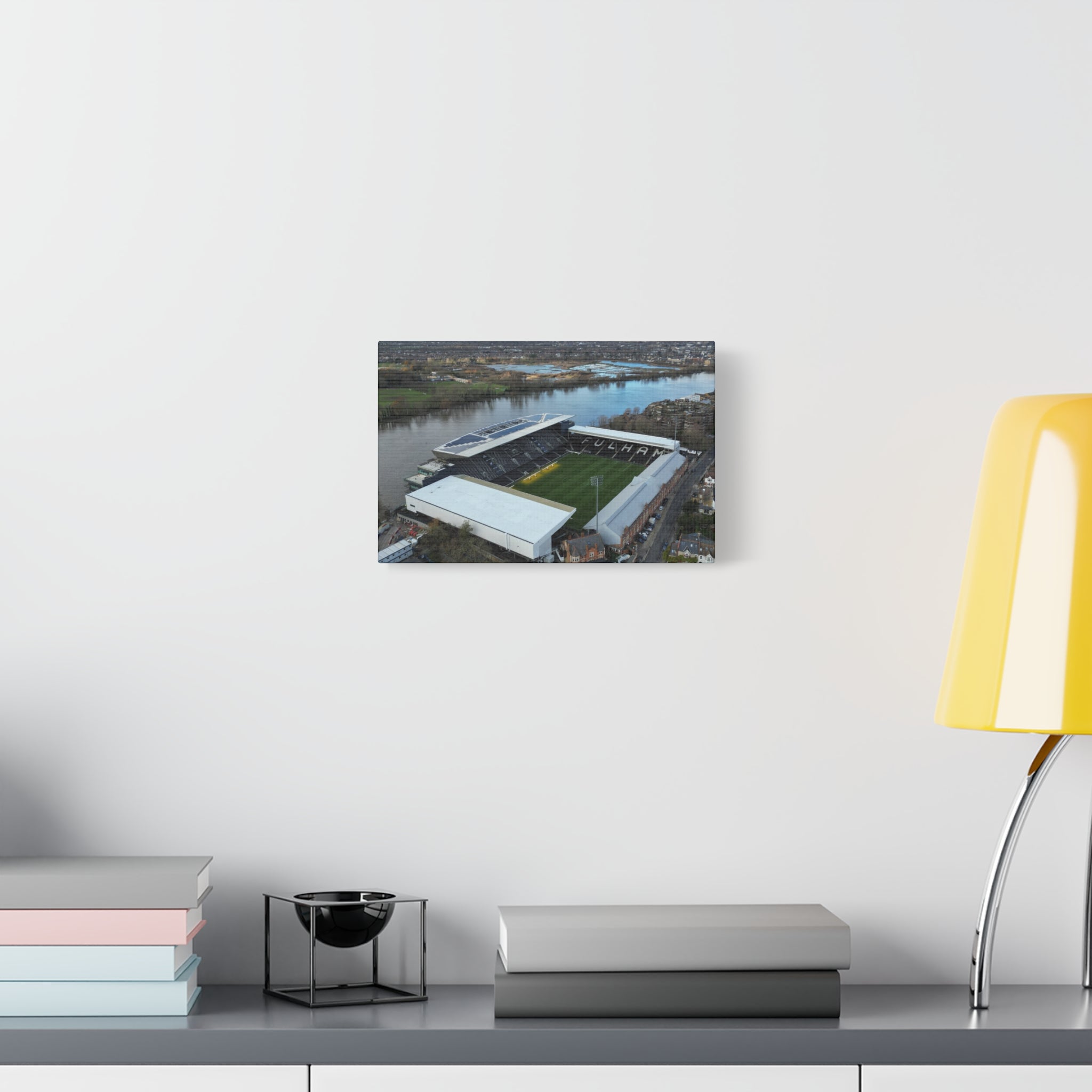 Fulham Football Club Canvas Wall Art, Great Gift Idea of Craven Cottage View From The Air