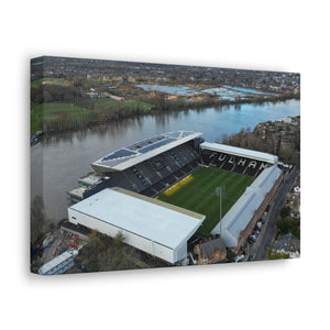 Fulham Football Club Canvas Wall Art, Great Gift Idea of Craven Cottage View From The Air