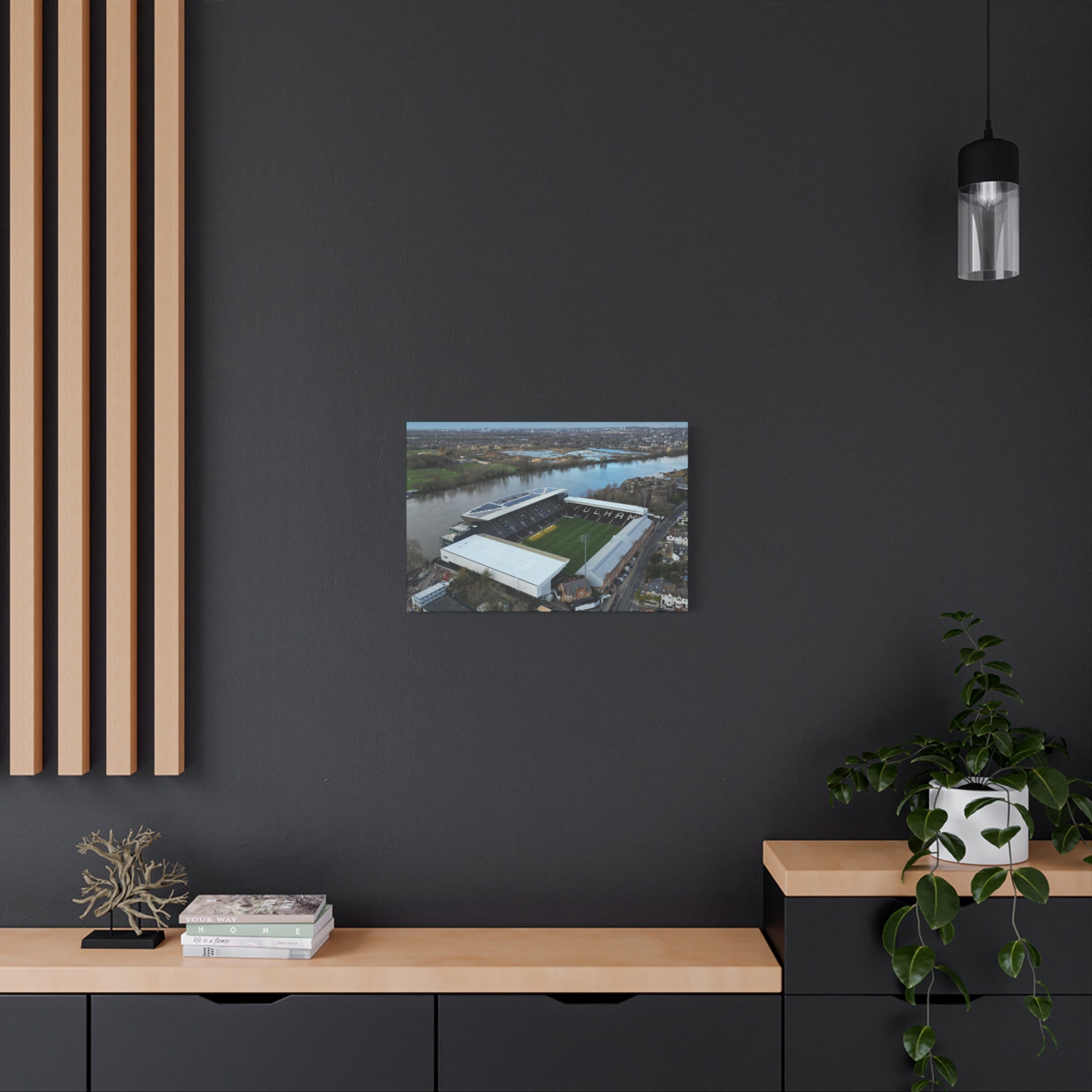 Fulham Football Club Canvas Wall Art, Great Gift Idea of Craven Cottage View From The Air