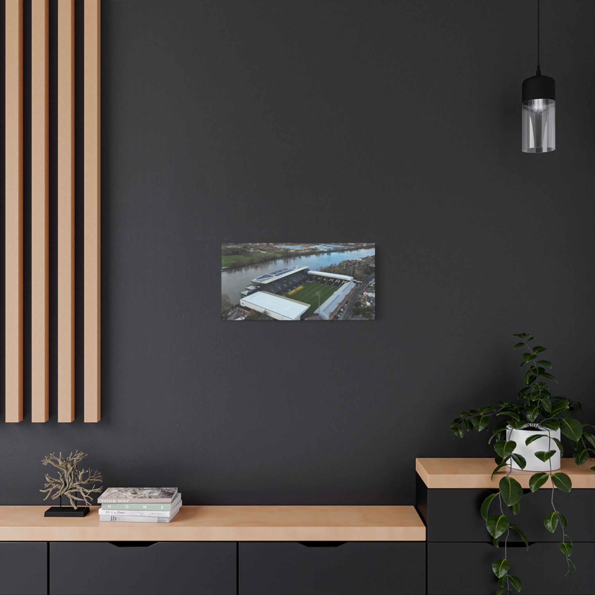 Fulham Football Club Canvas Wall Art, Great Gift Idea of Craven Cottage View From The Air