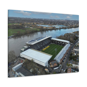 Fulham Football Club Canvas Wall Art, Great Gift Idea of Craven Cottage View From The Air