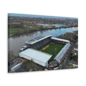 Fulham Football Club Canvas Wall Art, Great Gift Idea of Craven Cottage View From The Air