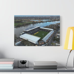 Fulham Football Club Canvas Wall Art, Great Gift Idea of Craven Cottage View From The Air