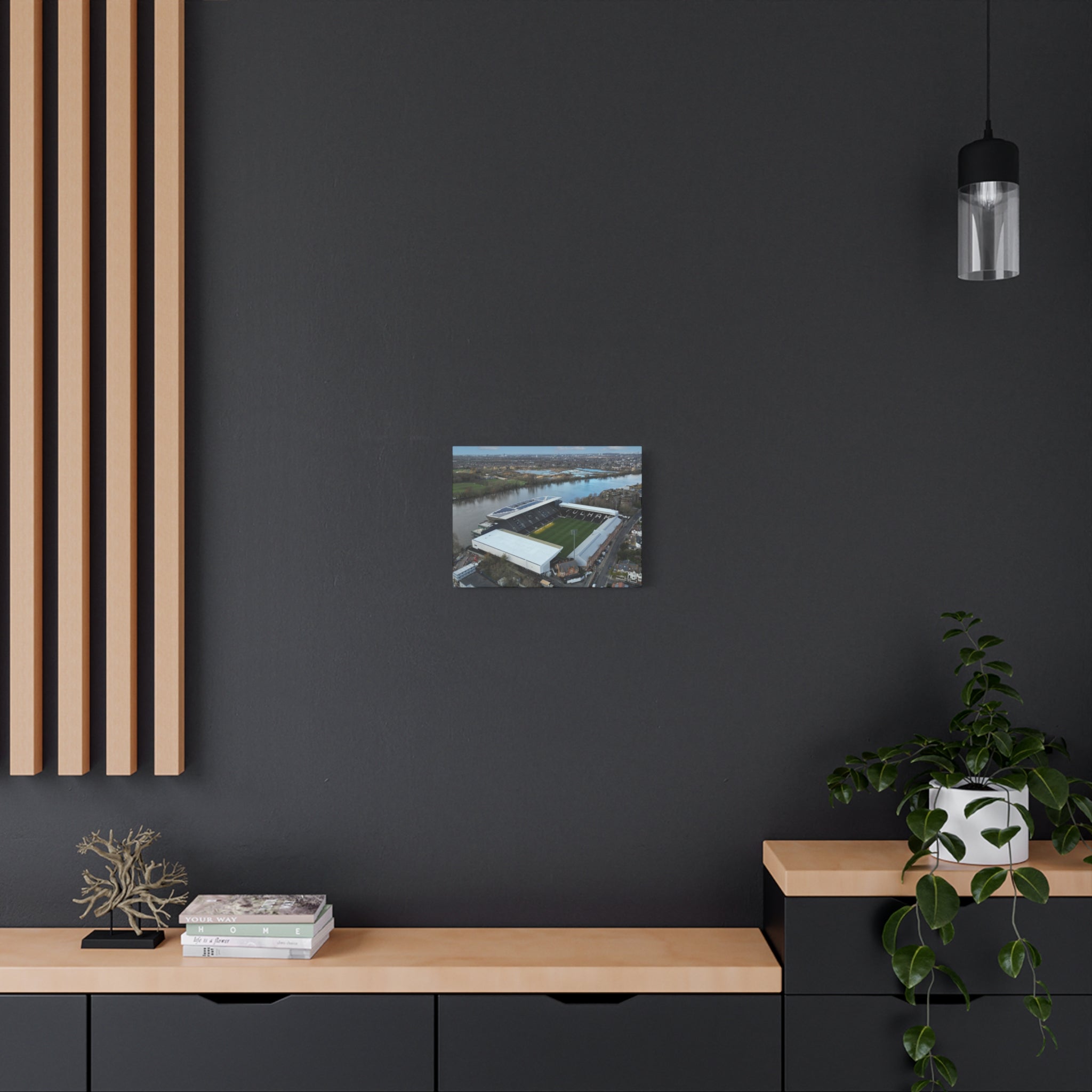 Fulham Football Club Canvas Wall Art, Great Gift Idea of Craven Cottage View From The Air