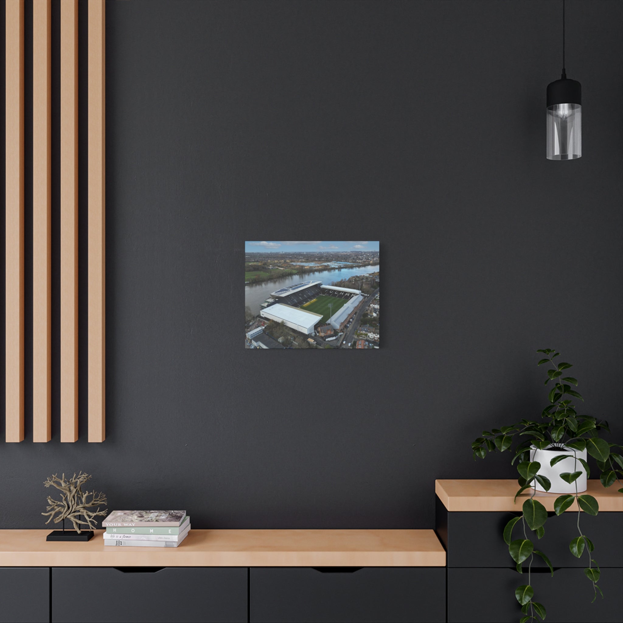 Fulham Football Club Canvas Wall Art, Great Gift Idea of Craven Cottage View From The Air