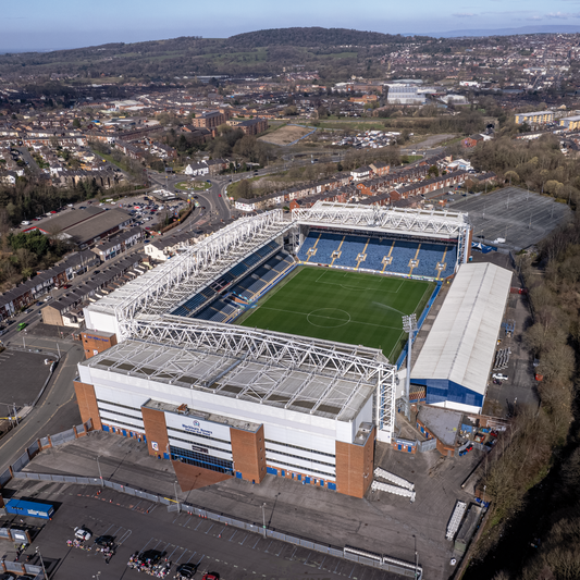 Blackburn Rovers Football Club drone photography prints by high flying drone shots 