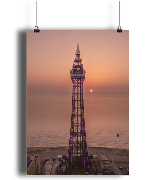 The Blackpool Tower Photo at Sunset Blackpool Tower Photography by High Flying Drone Shots 