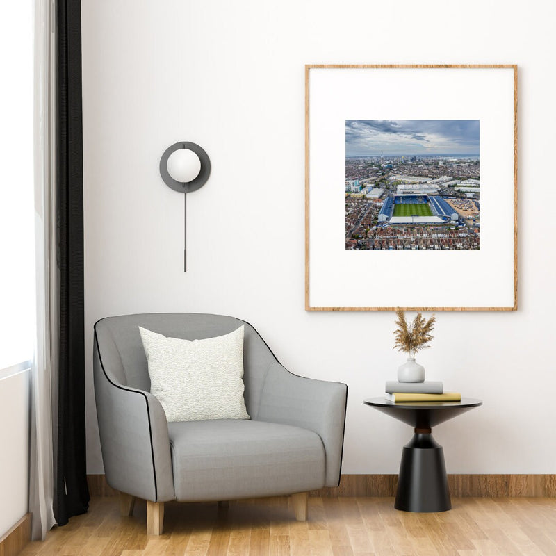 Drone View Square Lustre Fine Art Print Of Portsmouth Football Club