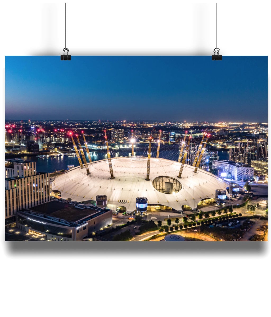 Drone View Of London's 02 Arena wall Landscape Matte Art Print